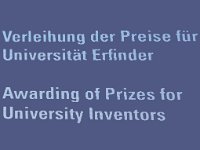 Universität Erfinder Awarding of Prizes for University Inventors